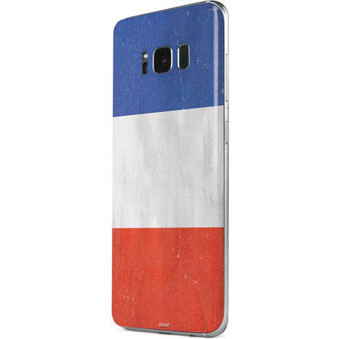French Flag Distressed Galaxy S8 Skin
